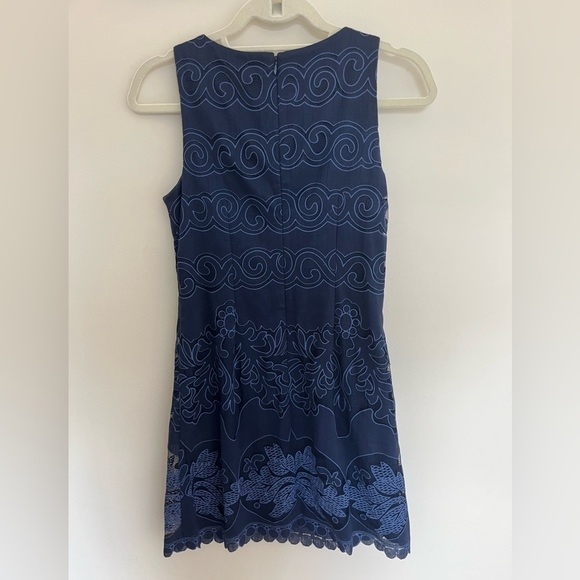 Eliza J Navy A-Line Lace Dress Sleeveless Size 4 P - Picture 2 of 9